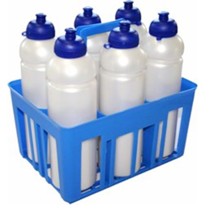 Cestello porta borracce + 6 borracce 1 lt.