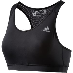 Top Donna Allenamento Adidas TF Bra Mid Compression Ner