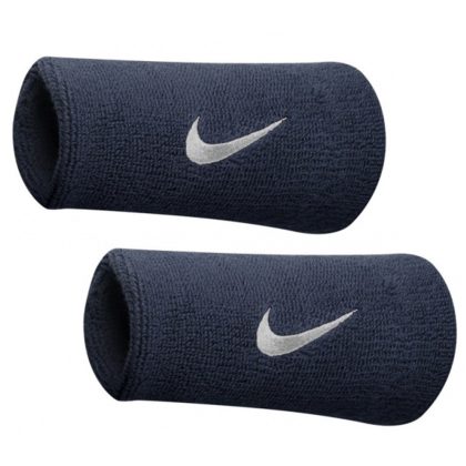 Polsini Tennis Nike Swoosh Double Wide Obsidian White