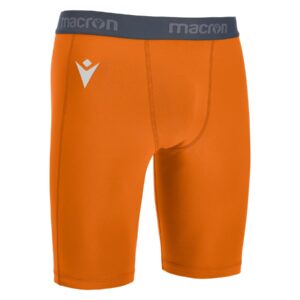 Scaldamuscoli Bermuda Macron Oak Short Undershort Training Elasticizzato Arancio Fluo