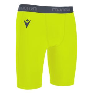 Scaldamuscoli Bermuda Macron Oak Short Undershort Training Elasticizzato Giallo Fluo