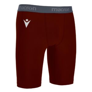 Scaldamuscoli Bermuda Macron Oak Short Undershort Training Elasticizzato Granata