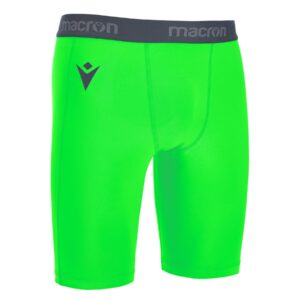 Scaldamuscoli Bermuda Macron Oak Short Undershort Training Elasticizzato Verde Fluo