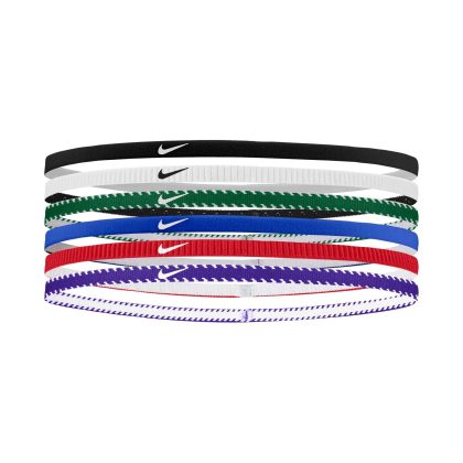 NIKE Flex Classic Slim Headbands 6PK Elastici Capelli Sport Game Royal