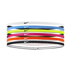NIKE Flex Classic Slim Headbands 6PK Elastici Capelli Sport Volt