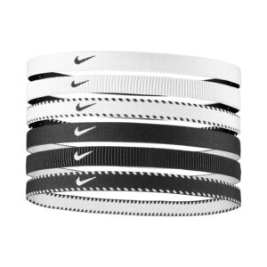 NIKE Flex Classic Headbands 6PK Elastici Capelli Sport W/B