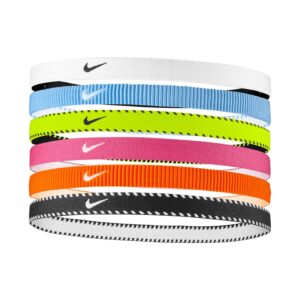 NIKE Flex Classic Headbands 6PK Elastici Capelli Sport Volt