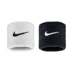 Nike Swoosh Classic Wristbands Polsini Black - White - Black