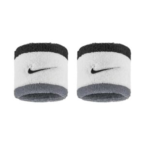 Nike Swoosh Classic Wristbands Polsini White - Grey - Black