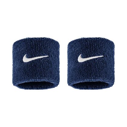 Nike Swoosh Classic Wristbands Polsini College Navy - White