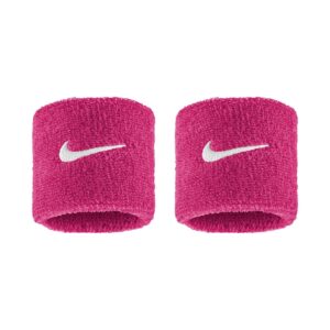 Nike Swoosh Classic Wristbands Polsini Vivid Pink - White