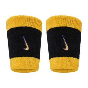 Nike Swoosh Classic Doublewide Wristbands Polsini Black - Purple - Gold