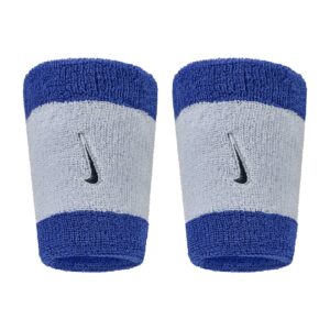 Nike Swoosh Classic Doublewide Wristbands Polsini Ghost - Comet - Blue