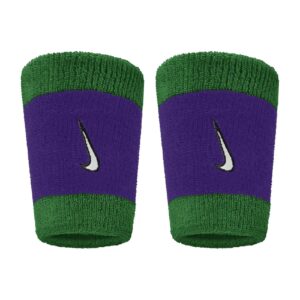 Nike Swoosh Classic Doublewide Wristbands Polsini Clover - Fierce - White