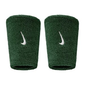 Nike Swoosh Classic Doublewide Wristbands Polsini Gorge Green - White