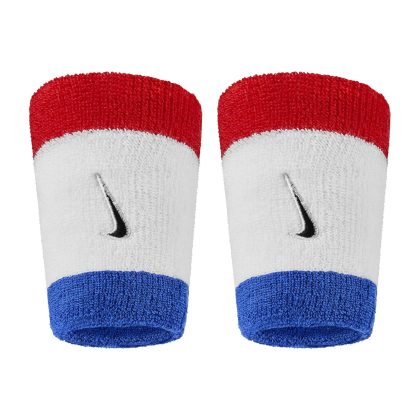 Nike Swoosh Classic Doublewide Wristbands Polsini Royal - Red - Black