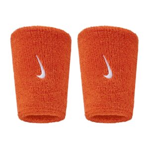 Nike Swoosh Classic Doublewide Wristbands Polsini Team Orange - White