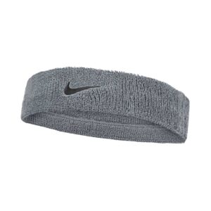 Nike Swoosh Classic Headband Fascia Tergisudore Tennis Grey - Black