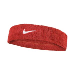 Nike Swoosh Classic Headband Fascia Tergisudore Tennis Red - White