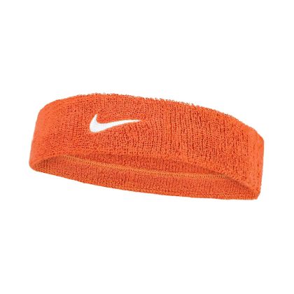 Nike Swoosh Classic Headband Fascia Tergisudore Tennis Orange - White