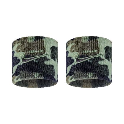 Nike Swoosh Classic Wristbands Printed Polsini Green - Sequoia - Black