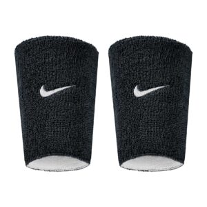 Nike Swoosh Classic Reversible Doublewide Wristbands Polsini Black - White - Black