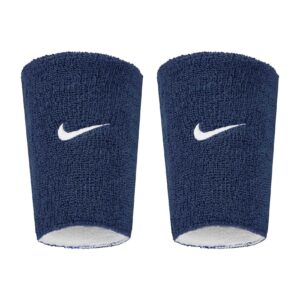 Nike Swoosh Classic Reversible Doublewide Wristbands Polsini Navy - White - Navy