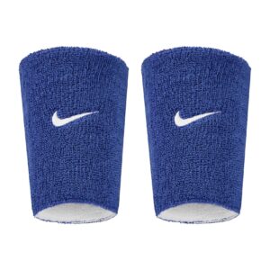 Nike Swoosh Classic Reversible Doublewide Wristbands Polsini Royal - White - Royal
