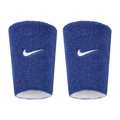 Nike Swoosh Classic Reversible Doublewide Wristbands Polsini Royal - White - Royal